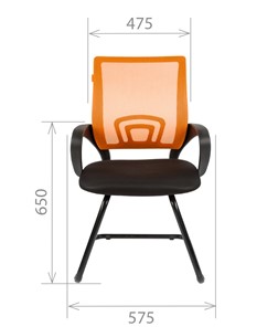 Кресло компьютерное CHAIRMAN 696V, цвет оранжевый в Тюмени - предосмотр 1