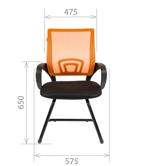 Кресло компьютерное CHAIRMAN 696V, цвет оранжевый в Заводоуковске - изображение 1