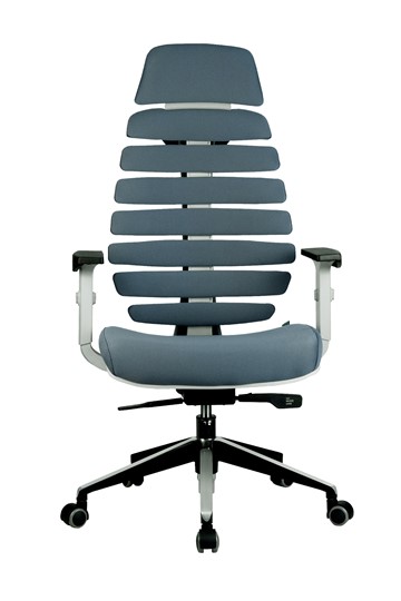 Компьютерное кресло Riva Chair SHARK (Серый/серый) в Заводоуковске - изображение 1