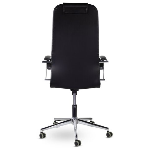 Офисное кресло Brabix Premium Pilot EX-610 CH (хром, кожзам, черное) в Заводоуковске - изображение 4