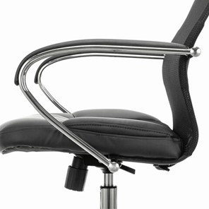 Офисное кресло Brabix Premium Stalker EX-608 CH (хром, ткань-сетка/кожзам, черное) 532091 в Тюмени - предосмотр 2