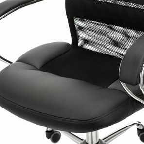 Офисное кресло Brabix Premium Stalker EX-608 CH (хром, ткань-сетка/кожзам, черное) 532091 в Тюмени - предосмотр 5