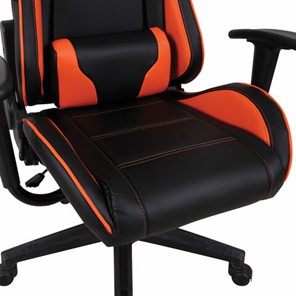 Офисное кресло Brabix GT Racer GM-100 (две подушки, экокожа, черное/оранжевое) в Тюмени - предосмотр 8