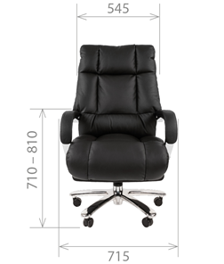 Офисное кресло CHAIRMAN 405 черное нат.кожа/экокожа в Тюмени - предосмотр 3