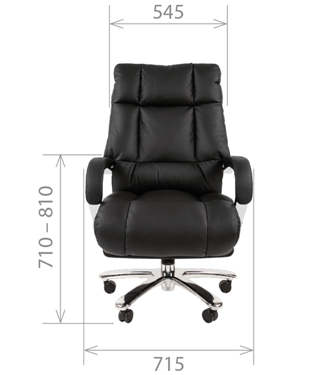 Офисное кресло CHAIRMAN 405 черное нат.кожа/экокожа в Тюмени - изображение 3