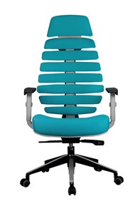 Кресло офисное Riva Chair SHARK (Лазурный/серый) в Заводоуковске - предосмотр 1