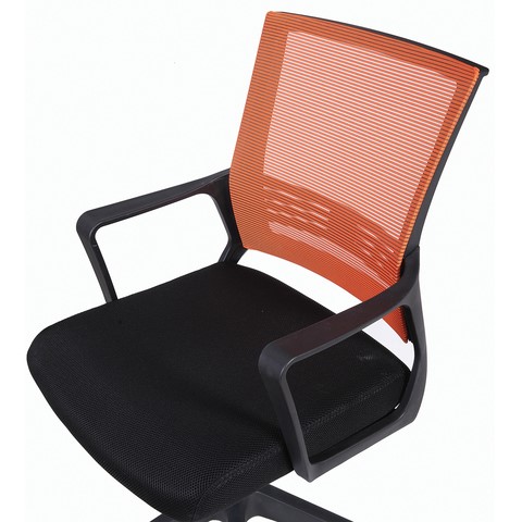 Компьютерное кресло Brabix Balance MG-320 (с подлокотниками, комбинированное черное/оранжевое) в Тюмени - изображение 5