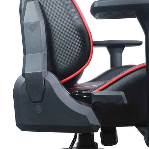 Кресло компьютерное Brabix GT Carbon GM-120 (две подушки, экокожа, черное/красное) 531931 в Тюмени - изображение 12