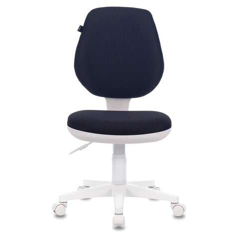 Офисное кресло Brabix Fancy MG-201W (без подлокотников, пластик белый, синие) в Заводоуковске - изображение 1