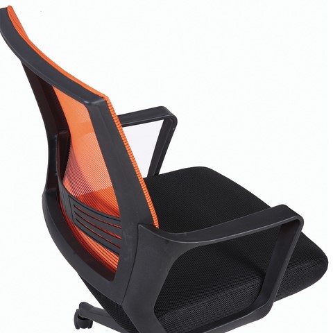 Компьютерное кресло Brabix Balance MG-320 (с подлокотниками, комбинированное черное/оранжевое) в Тюмени - изображение 7