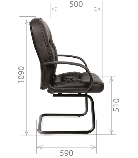 Офисное кресло CHAIRMAN 416V экокожа черная в Тюмени - изображение 2