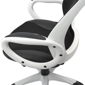 Кресло компьютерное Brabix Premium Genesis EX-517 (пластик белый, ткань/экокожа/сетка черная) в Тюмени - предосмотр 5