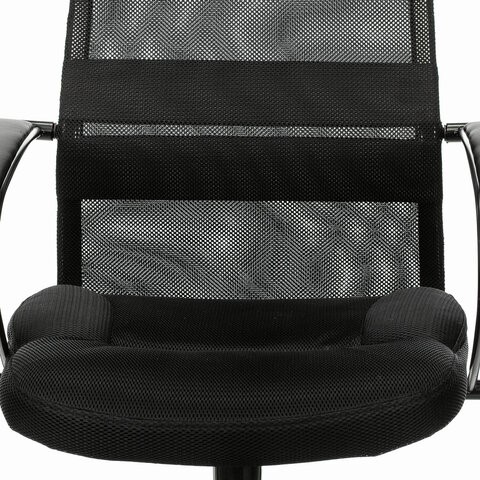 Кресло Brabix Premium Stalker EX-608 PL (ткань-сетка/кожзам, черное) 532090 в Тюмени - изображение 6