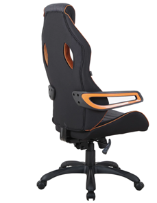 Офисное кресло Brabix Techno Pro GM-003 (ткань, черное/серое, вставки оранжевые) в Тюмени - предосмотр 3
