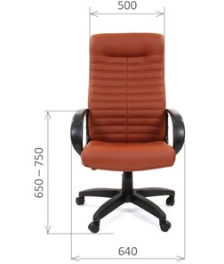 Кресло CHAIRMAN 480 LT, экокожа, цвет коричневый в Заводоуковске - предосмотр 1