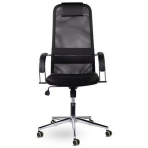 Офисное кресло Brabix Premium Pilot EX-610 CH (хром, ткань-сетка, черное) в Заводоуковске - предосмотр 2