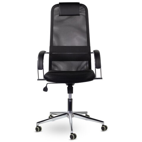 Офисное кресло Brabix Premium Pilot EX-610 CH (хром, ткань-сетка, черное) 532417 в Тюмени - изображение 2