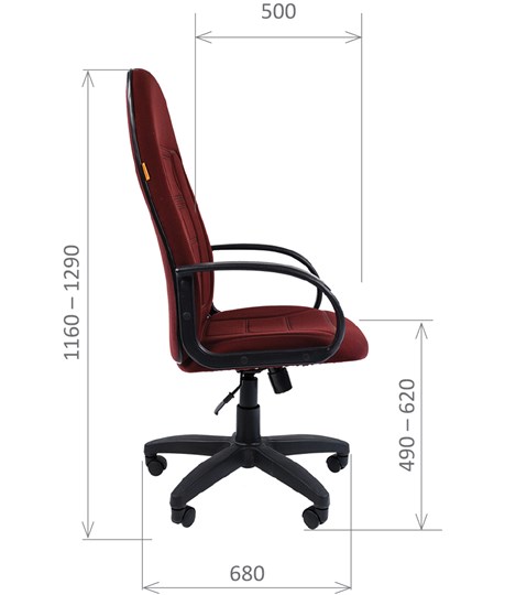 Кресло CHAIRMAN 727 ткань ст., цвет бордо в Заводоуковске - изображение 2