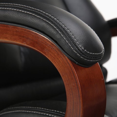 Офисное кресло Brabix Premium Infinity EX-707 (дерево, натуральная кожа, черное) в Заводоуковске - изображение 11