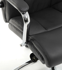 Кресло компьютерное Brabix Premium Phaeton EX-502 (натуральная кожа, хром, черное) в Тюмени - предосмотр 7