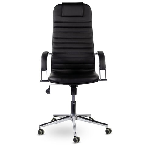 Офисное кресло Brabix Premium Pilot EX-610 CH (хром, кожзам, черное) в Заводоуковске - изображение 2