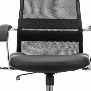 Офисное кресло Brabix Premium Stalker EX-608 CH (хром, ткань-сетка/кожзам, черное) 532091 в Заводоуковске - предосмотр 7