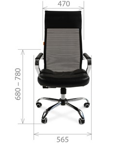 Кресло офисное CHAIRMAN 700 сетка, цвет черный в Тюмени - предосмотр 1