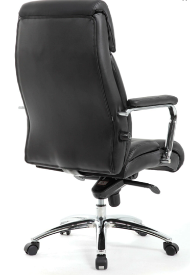 Кресло компьютерное Brabix Premium Phaeton EX-502 (натуральная кожа, хром, черное) в Заводоуковске - изображение 2