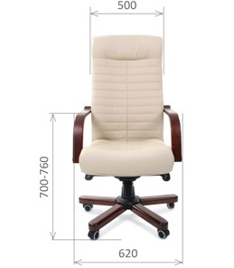 Офисное кресло CHAIRMAN 480 WD, экокожа, цвет бежевый в Тюмени - предосмотр 1