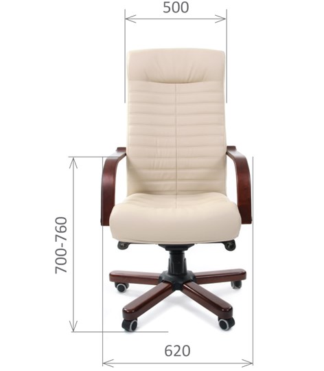 Офисное кресло CHAIRMAN 480 WD, экокожа, цвет бежевый в Тюмени - изображение 1