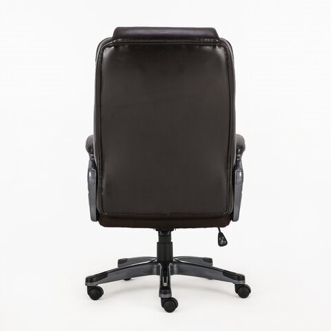 Кресло компьютерное Brabix Premium Favorite EX-577 (пружинный блок, рециклир. кожа, коричневое) 531936 в Тюмени - изображение 4