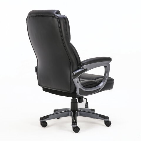 Кресло офисное Brabix Premium Favorite EX-577 (пружинный блок, рециклированная кожа, черное) 531934 в Тюмени - изображение 3