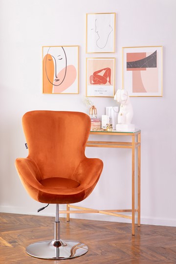 Кресло Беннет-1, Микровелюр оранжевый в Тюмени - изображение 3
