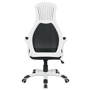 Кресло компьютерное Brabix Premium Genesis EX-517 (пластик белый, ткань/экокожа/сетка черная) в Тюмени - предосмотр 3