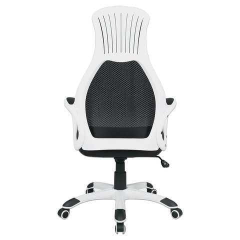 Кресло компьютерное Brabix Premium Genesis EX-517 (пластик белый, ткань/экокожа/сетка черная) в Заводоуковске - изображение 3