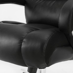 Кресло компьютерное Brabix Premium Bomer HD-007 (рециклированная кожа, хром, черное) 531939 в Заводоуковске - предосмотр 3