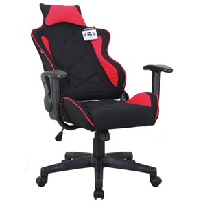 Кресло офисное Brabix GT Racer GM-100 (подушка, ткань, черное/красное) в Тюмени - предосмотр 1