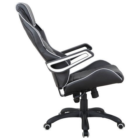 Кресло Brabix Techno Pro GM-003 (экокожа, черное/серое, вставки серые) в Заводоуковске - изображение 3