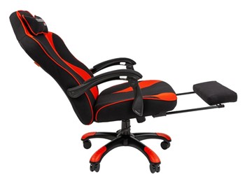 Кресло игровое CHAIRMAN GAME 35 с выдвижной подставкой для ног Ткань  черная / Ткань красная в Тюмени - предосмотр 4