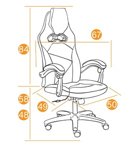 Компьютерное кресло ARENA флок , серый/черный, 29/35 арт.14129 в Тюмени - предосмотр 18
