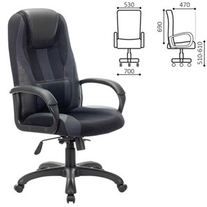 Компьютерное кресло Brabix Premium Rapid GM-102 (экокожа/ткань, черное/серое) 532105 в Тюмени - предосмотр 3