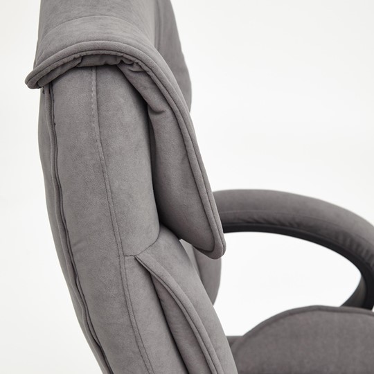 Кресло компьютерное OREON флок, серый, арт.13777 в Тюмени - изображение 12