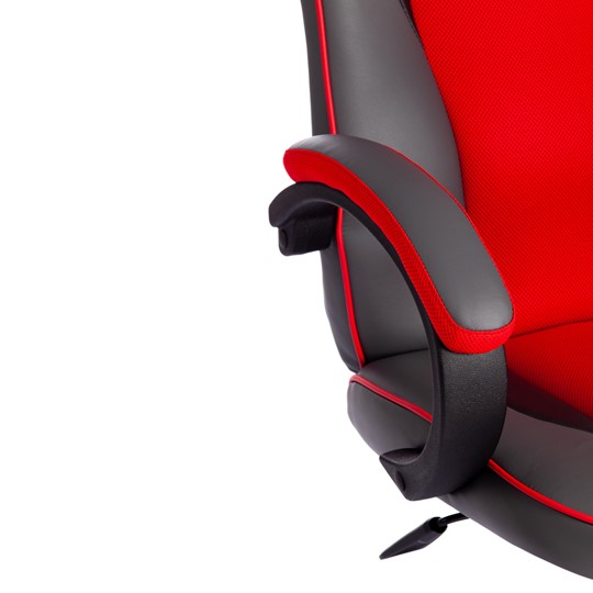 Кресло RACER GT new кож/зам/ткань, металлик/красный, арт.13249 в Тюмени - изображение 10