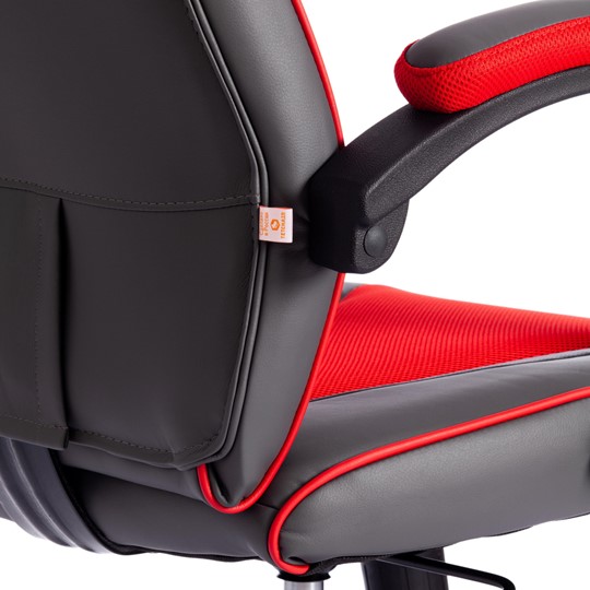 Кресло RACER GT new кож/зам/ткань, металлик/красный, арт.13249 в Тюмени - изображение 12