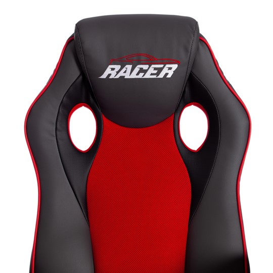 Кресло RACER GT new кож/зам/ткань, металлик/красный, арт.13249 в Тюмени - изображение 7