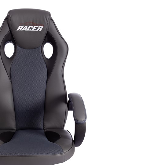 Кресло RACER GT new кож/зам/ткань, металлик/серый, арт.13251 в Тюмени - изображение 5