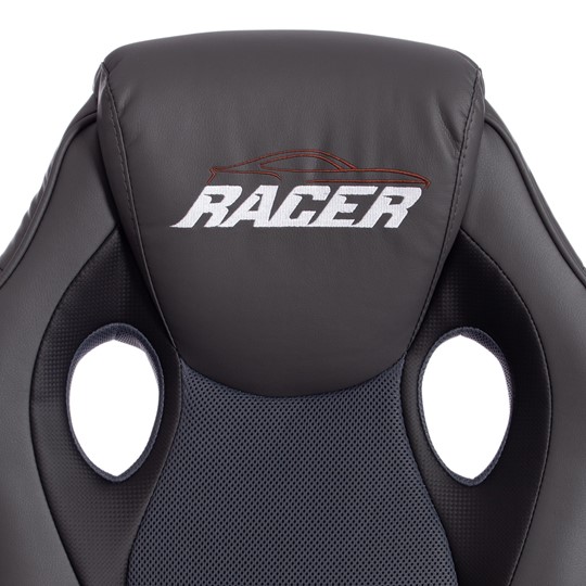 Кресло RACER GT new кож/зам/ткань, металлик/серый, арт.13251 в Тюмени - изображение 7