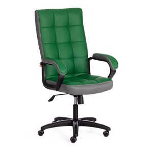 Кресло компьютерное TRENDY (22) кож/зам/ткань, зеленый/серый, арт.19519 в Тюмени