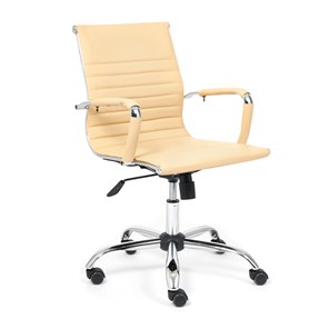 Кресло компьютерное URBAN-LOW кож/зам, бежевый, арт.14452 в Ишиме
