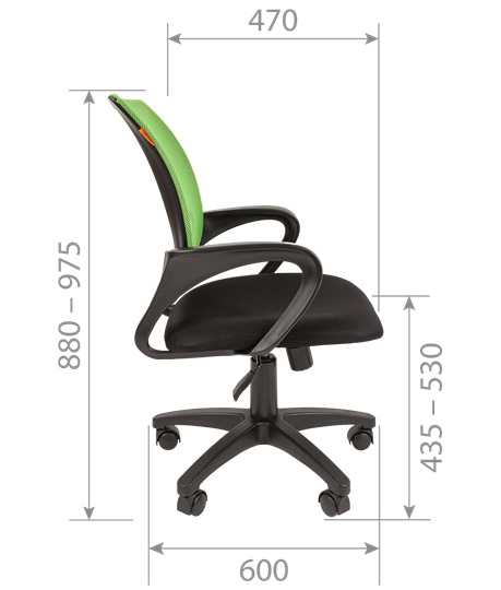 Офисное кресло CHAIRMAN 696 black Сетчатый акрил DW62 черный в Заводоуковске - изображение 4